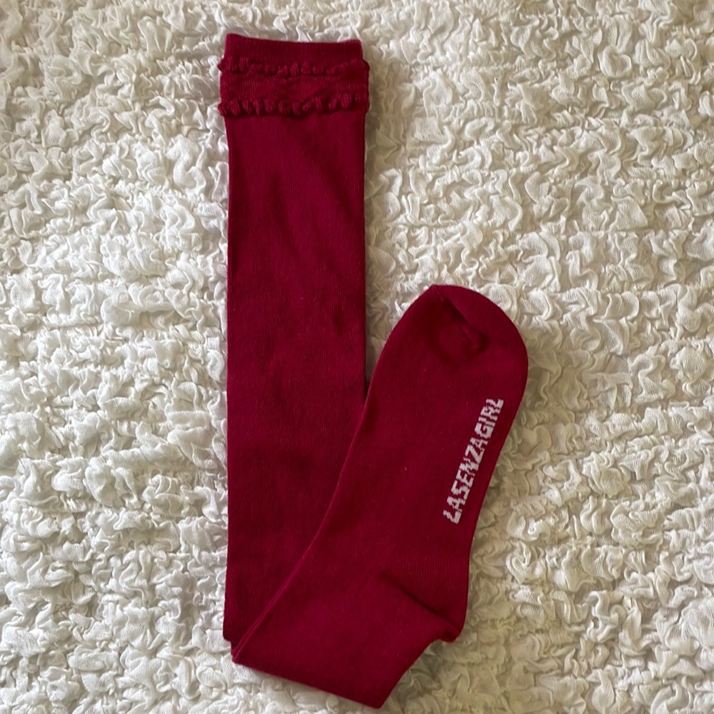 Lasenza Girl Over the Knee Lace Trim Socks